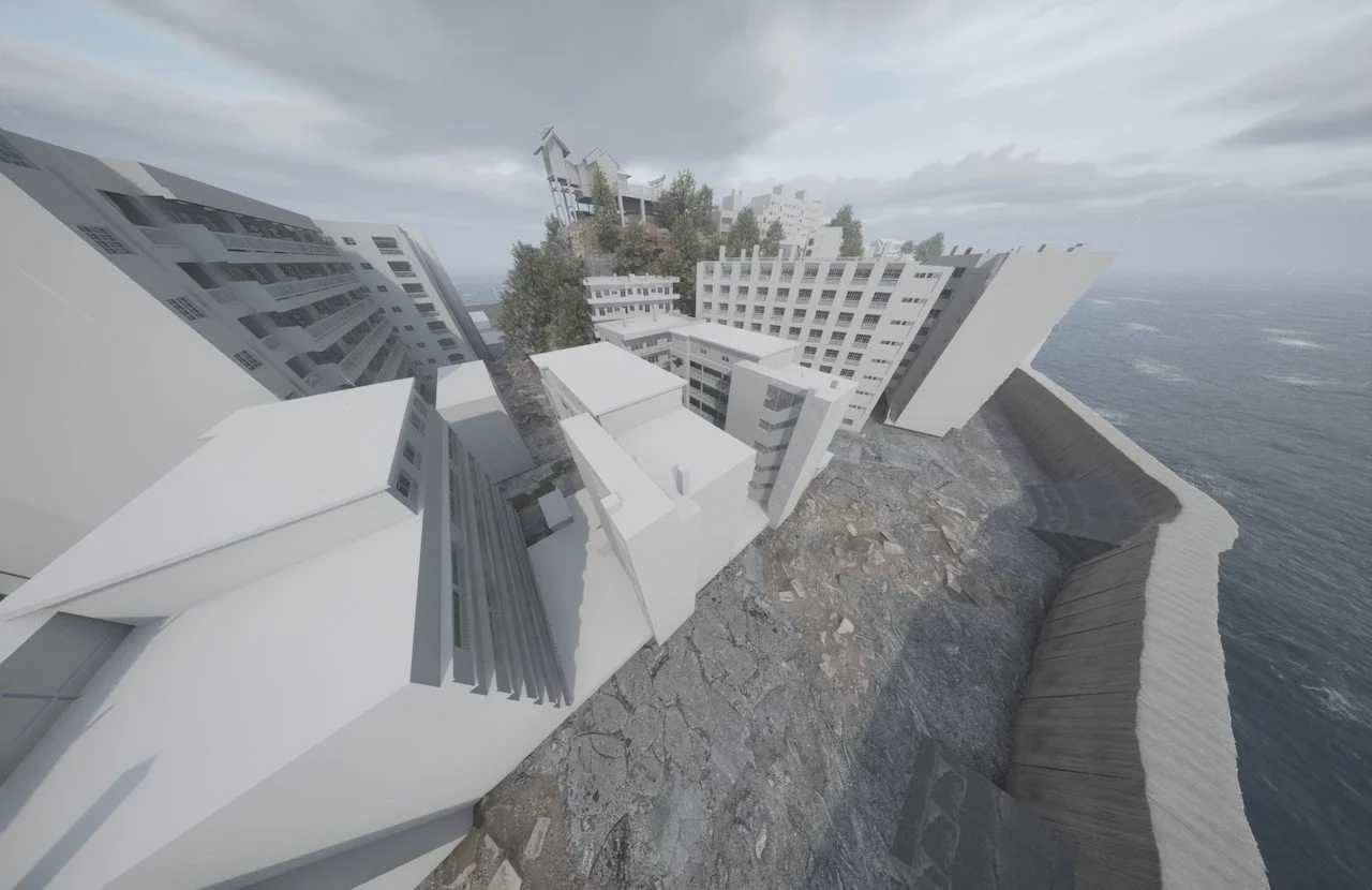 Hashima XR rendering